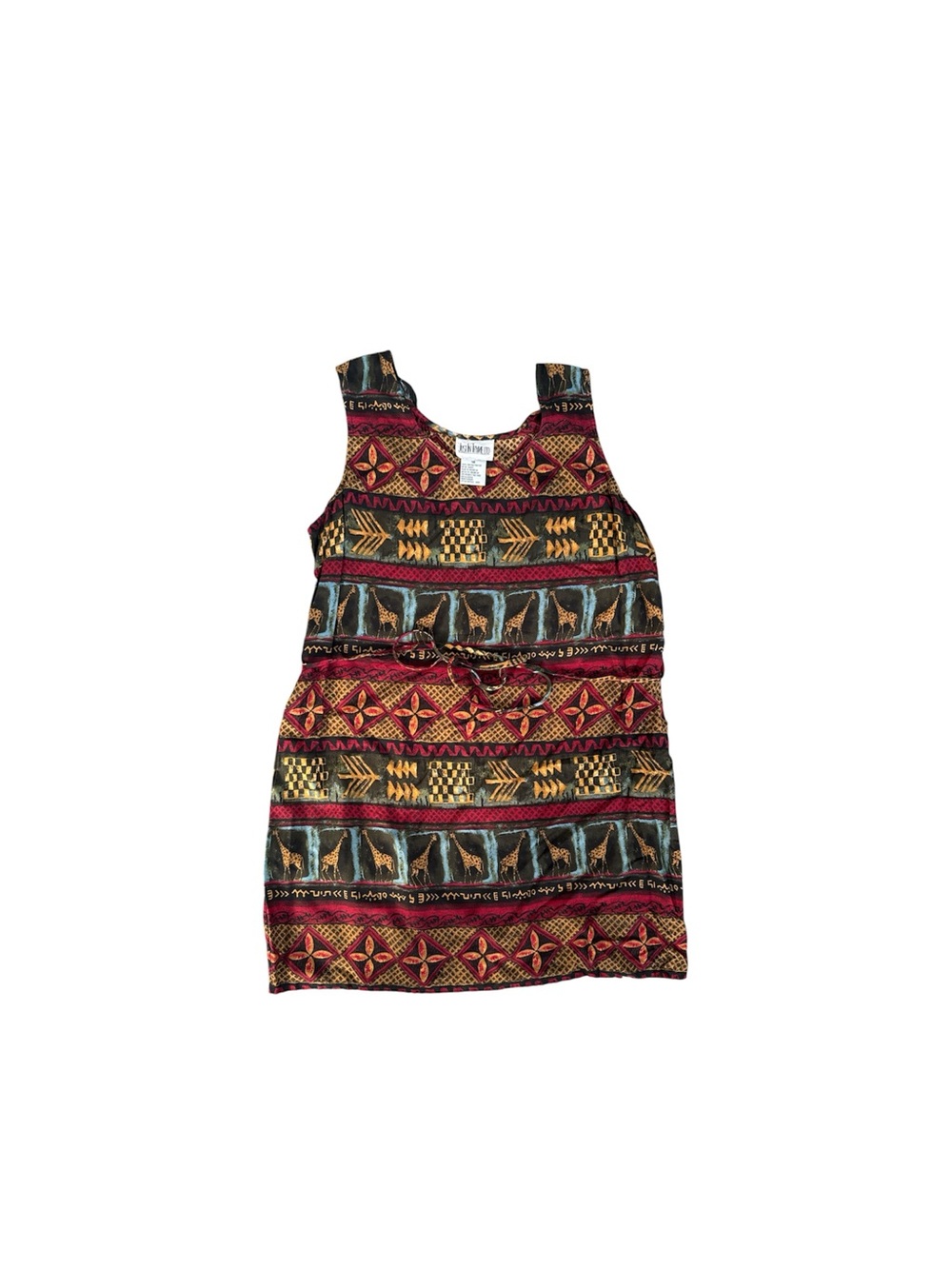 Unbranded Multicolor Tribal Print Midi Dress